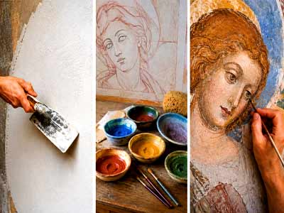 Fresco painting masterclass in Florence